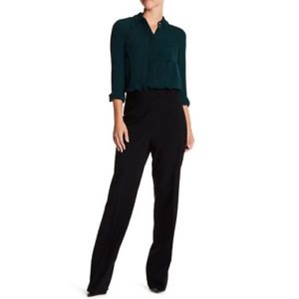 J. Crew Black Wide-Leg Trousers